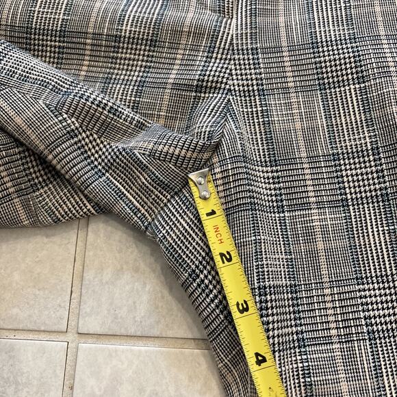 Veronica Beard Friedman Blue Multi Plaid Button Pocket Cropped Pant $395 Size 4 - Picture 11 of 13